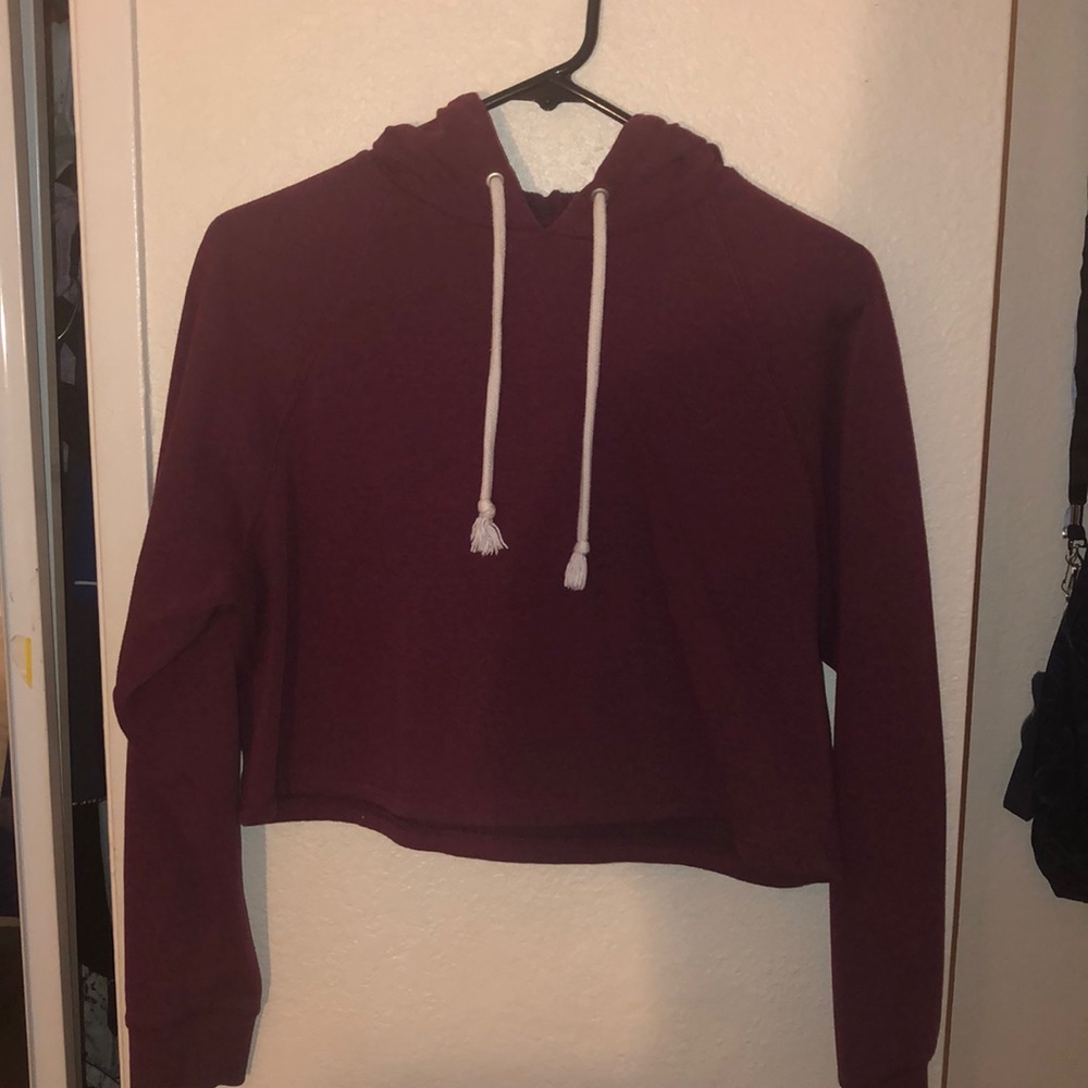 Cropped magenta hoodie REALLY GOOD QUALITY
